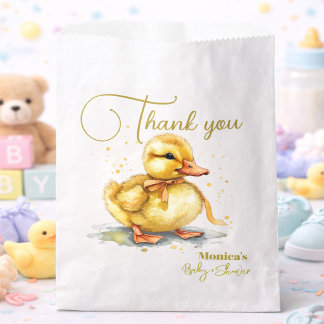 Watercolor Duckling Splash Gender Neutral Favour Bags