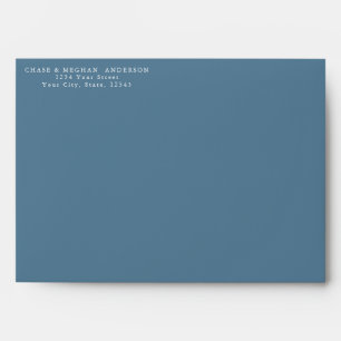Watercolor Dusty Blue Foliage Envelope