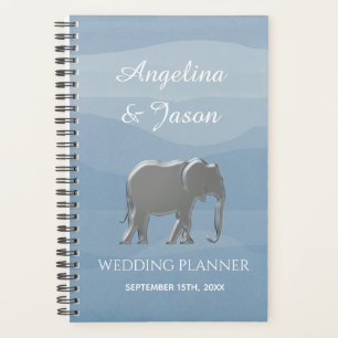 Watercolor Dusty Blue Wedding Planner