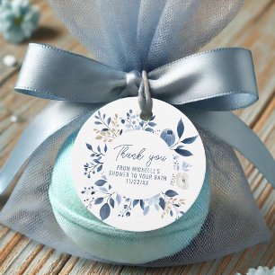 Watercolor Dusty Bridal Shower Bath Bomb Favour Tags