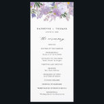 Watercolor Dusty Purple Flowers Wedding Ceremony Programme<br><div class="desc">A beautiful customisable botanical wedding program. It features watercolor garland of dusty purple flowers and greenery. Personalise by adding names,  wedding ceremony and a thank you message. These dusty purple floral wedding programs are perfect for spring and fall weddings.</div>