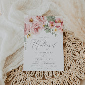 Watercolor Dusty Rose Wedding Invitation