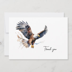 Watercolor Eagle Funeral Thank You