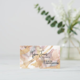 Watercolor Earth Tone Earth Tones Gold Film Business Card