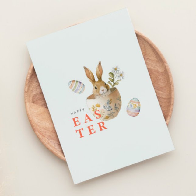 Watercolor Easter Bunny Holiday Card (Creator Uploaded)