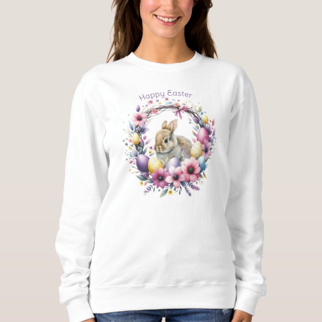 Watercolor Easter Bunny Personalised Sweatshirt (Front)