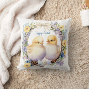 Watercolor Easter Chick Personalised Cushion