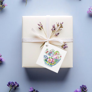 Watercolor Easter Egg Gift Tag 