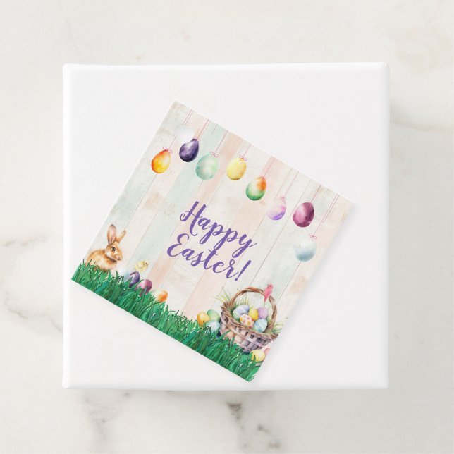 Watercolor Easter Egg Hunt  Favour Tags (In Situ)
