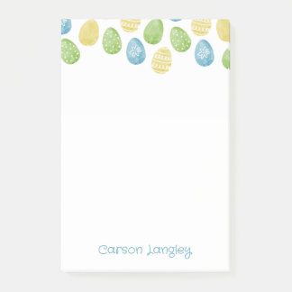 Watercolor Easter Egg Post-It Notes