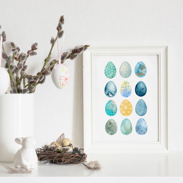 Watercolor Easter Eggs Poster (Creator Uploaded)