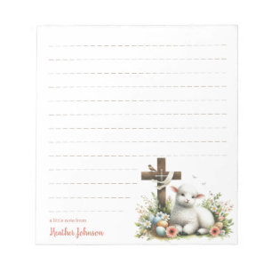 Watercolor Easter Lamb Personalised Notepad