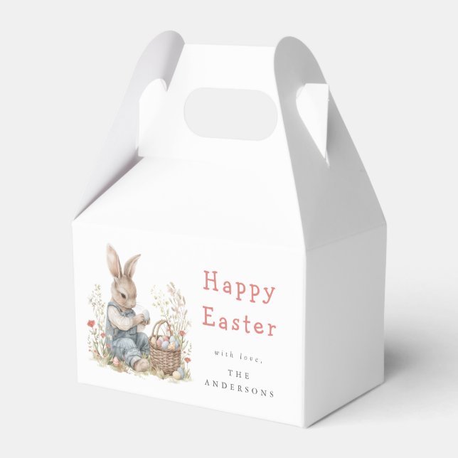 Watercolor Easter Party Favour Box (Front Side)
