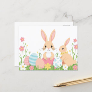 watercolor Easter postcard