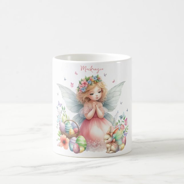 Watercolor Easter Spring Fairy Coffee Mug (Center)