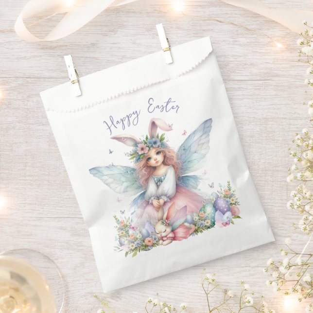 Watercolor Easter Spring Fairy Favour Bags (Clipped)