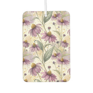Watercolor Echinacea Purple & Gold  Car Air Freshener