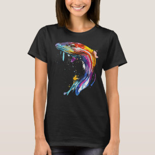 Watercolor Eel Colourful Freshwater Fishing Outdoo T-Shirt