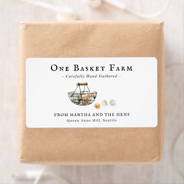 Watercolor Egg Basket | Farm Fresh Eggs (Insitu)