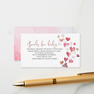   Watercolor Elegant a little sweetheart baby show Enclosure Card