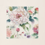 Watercolor elegant delicate asian floral pattern scarf<br><div class="desc">Watercolor elegant delicate asian floral pattern scarf.</div>