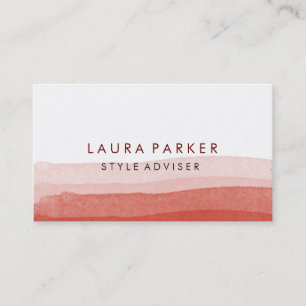 Watercolor Elegant Glitter Red Sand Dunes Business Card