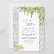 Watercolor Elegant Lemons Italian Mediterranean Br
