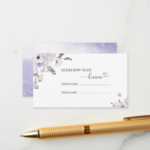 Watercolor Elegant Lilac flowers baby shower how m Enclosure Card