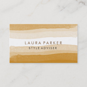 Watercolor Elegant Minimal Subtle Brown Splatter Business Card