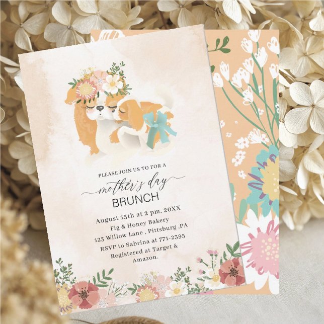 Watercolor Elegant Mother is Day brunch Baby showe Invitation (Creator Uploaded)