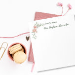 Watercolor Elegant Pink Floral From The Desk Of  Notepad<br><div class="desc">This feminine, floral notepad features a pretty, watercolor illustration of girly, pink flowers and green leaves, highlighting your personalised name in elegant script text below "from the desk of" in matching green. Perfect for any woman's home or office desk, you'll love this artistic, botanical design. Coordinating items are available in...</div>