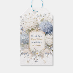 Watercolor elegant Royal Botanique hydrangea flowe Gift Tags