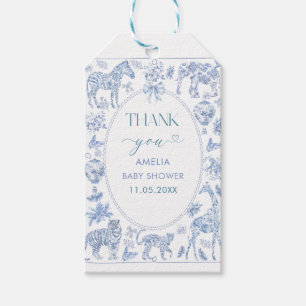 Watercolor Elegant Toile Safari ChinoiseriGift Tag