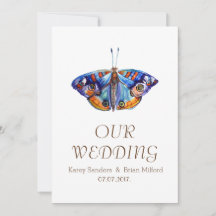 Watercolor , Elegant Wedding Invitation