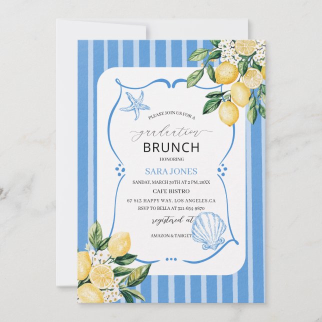 Watercolor Elegant Wildflowers graduatioInvitation Invitation (Front)