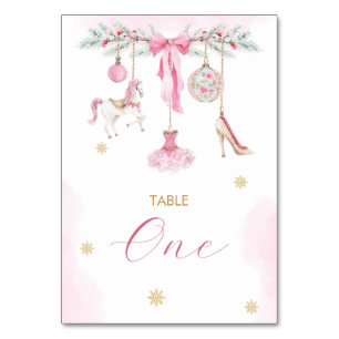 Watercolor Elegant Winter Nutcracker ballet Christ Table Number