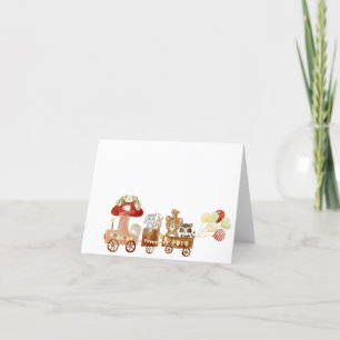 Watercolor Elegant Woodland Party Baby Shower Thank You Card