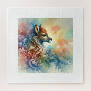 Watercolor Elephant 250924AREF129 - Watercolor Jigsaw Puzzle