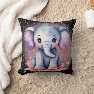 Watercolor Elephant Big Print Cushion