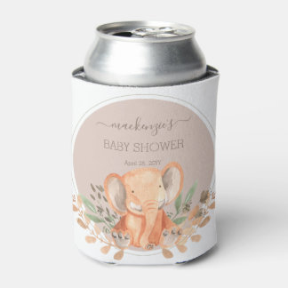 Watercolor Elephant Boho Safari Party Favour Can Cooler