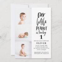 Watercolor elephant little peanut birthday party