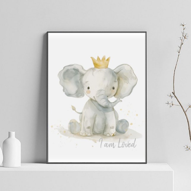 Watercolor elephant nursery wall art (Creator Uploaded)