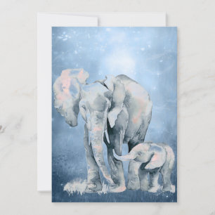 Watercolor Elephant Wildlife Nature Animal Art