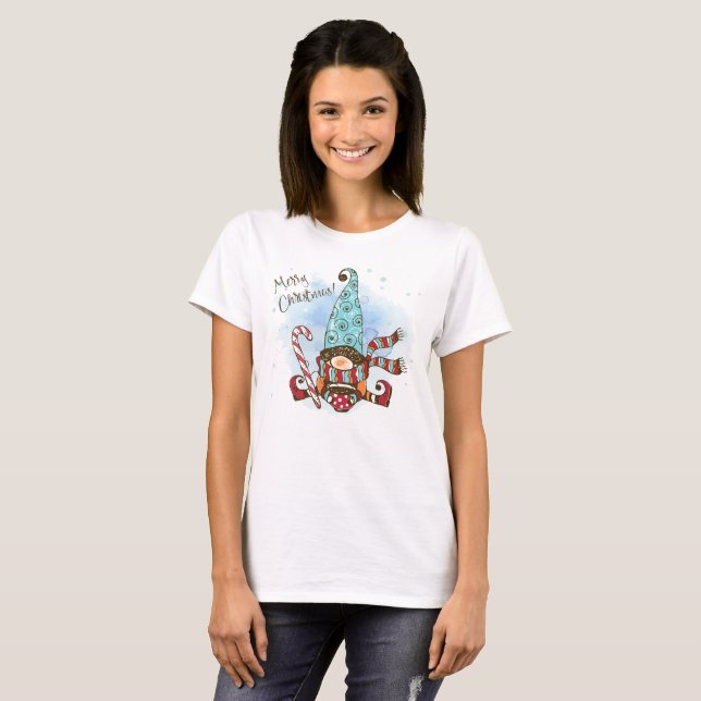 Watercolor Elf Hot Chocolate T-Shirt (Front Full)