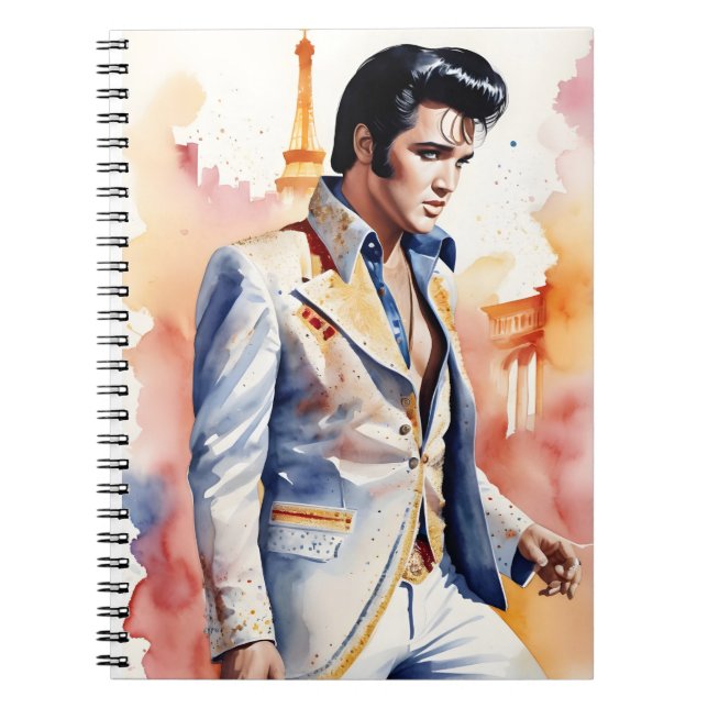 watercolor elvis presley  notebook (Front)
