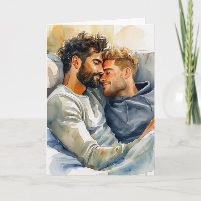 Watercolor Embrace Mediterranean Card (Front)