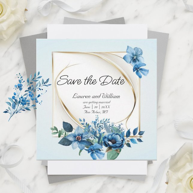 Watercolor Emerly Floral Save the Date (Creator Uploaded)