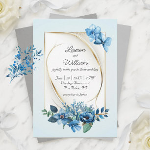 Watercolor Emerly Floral Wedding Invite