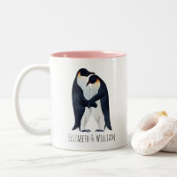  Watercolor Emperor Penguins Couple Name 