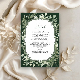 Watercolor Enchanted Forest Wedding Details Enclosure Card